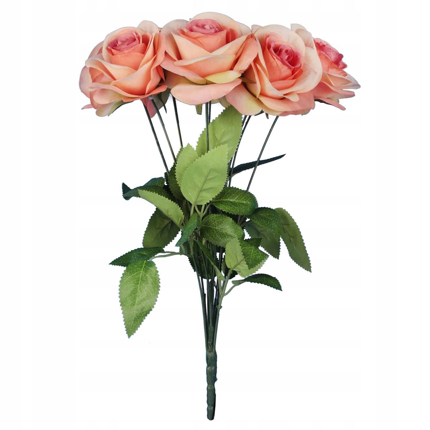  Kytice 9 veľkosť 48 cm ružový umelé kvety roze ako nažive do vázy