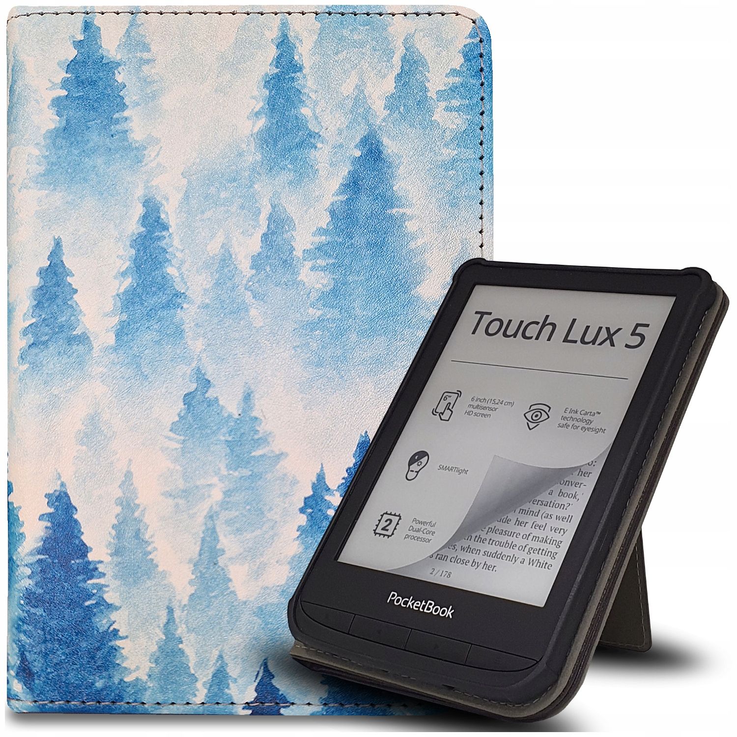  Byla viršelis case į pocketbook color, basic lux 2 4, touch lux 4 5, gobook