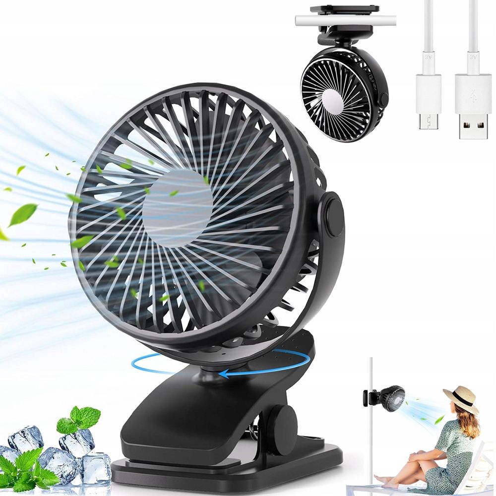  Ceiling fan manual foldable 6 speed fan 3w blue