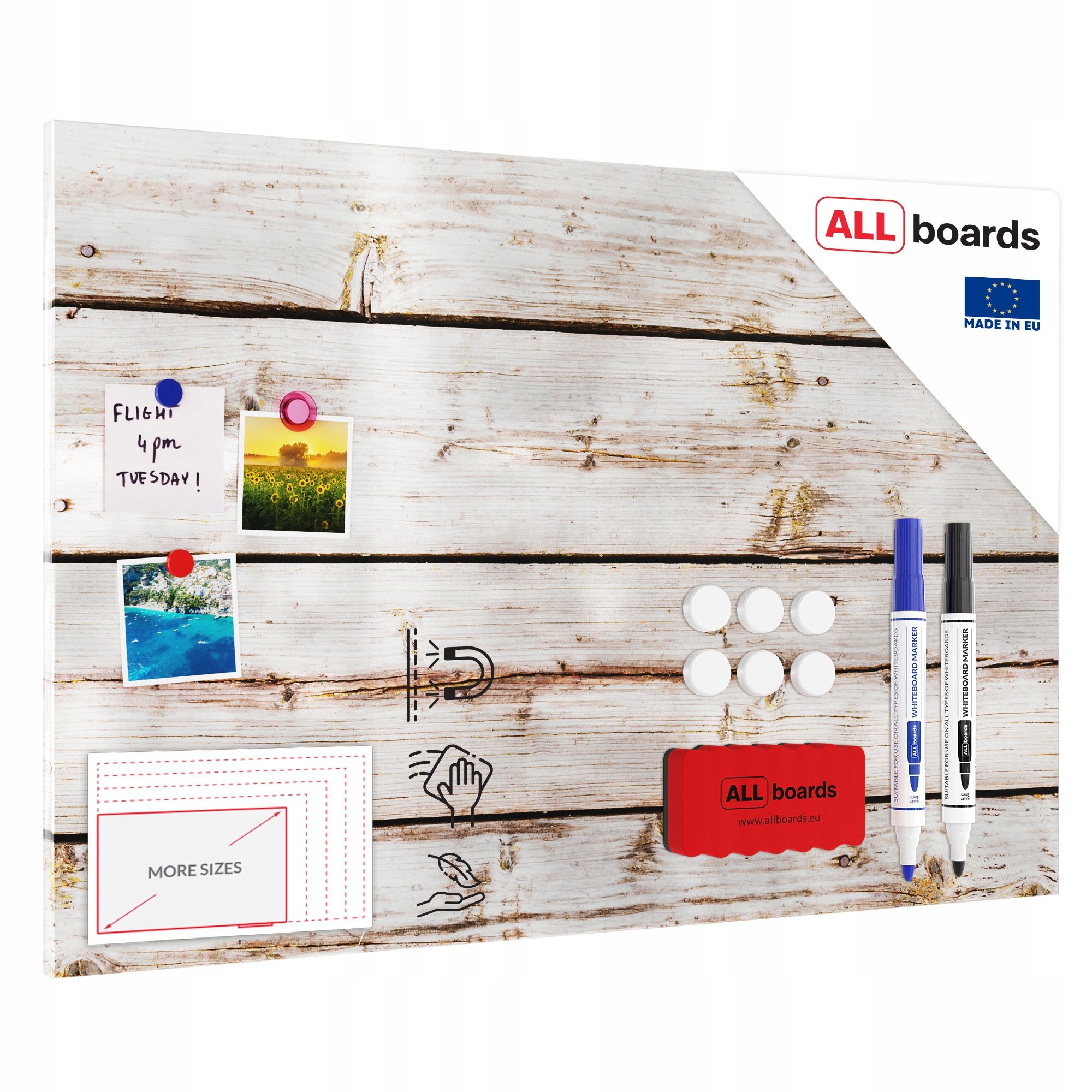  Dēlis magnētisks magnētiem metalboards, masīvkoka 90x60 cm + bezmaksas dāvanas