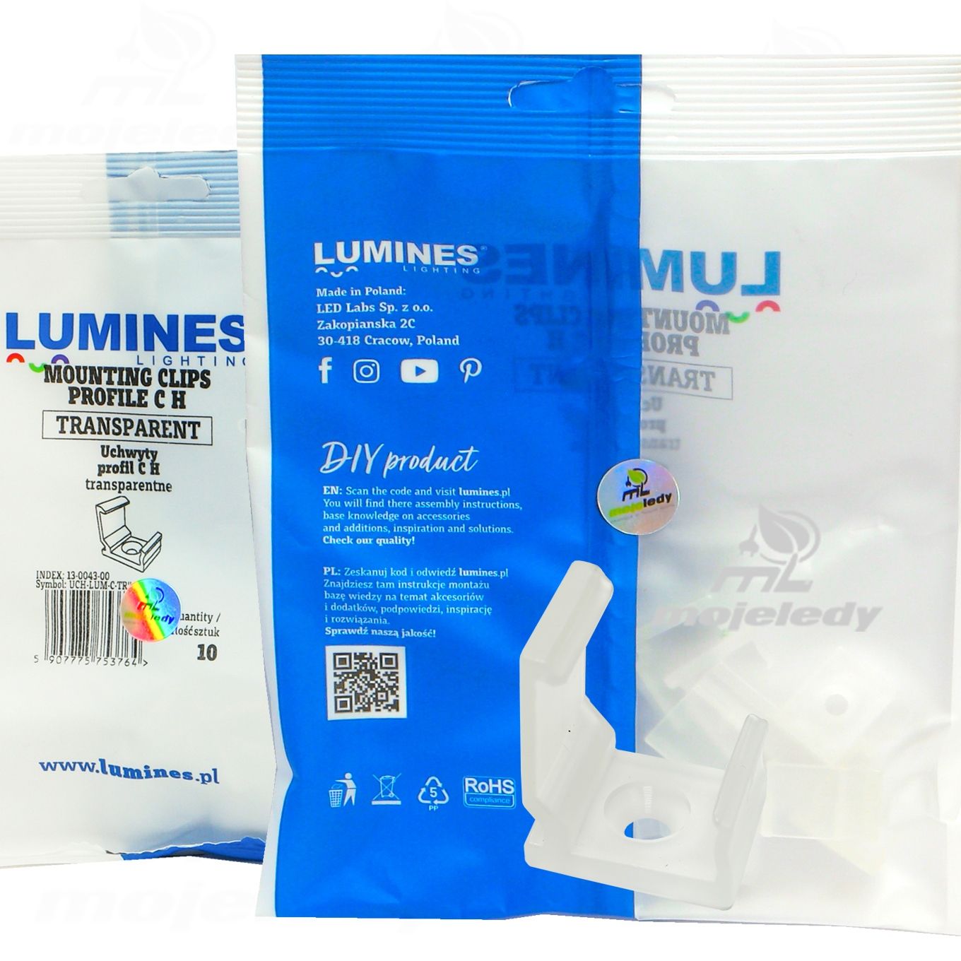  Alumīnija profils iledo balts lentes led piekārts 2m