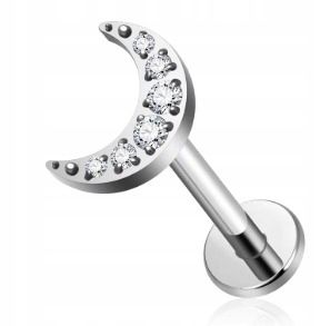  Titan náušnice labret pronikavý zirkony srdce srdce helix lobe 1,2/8