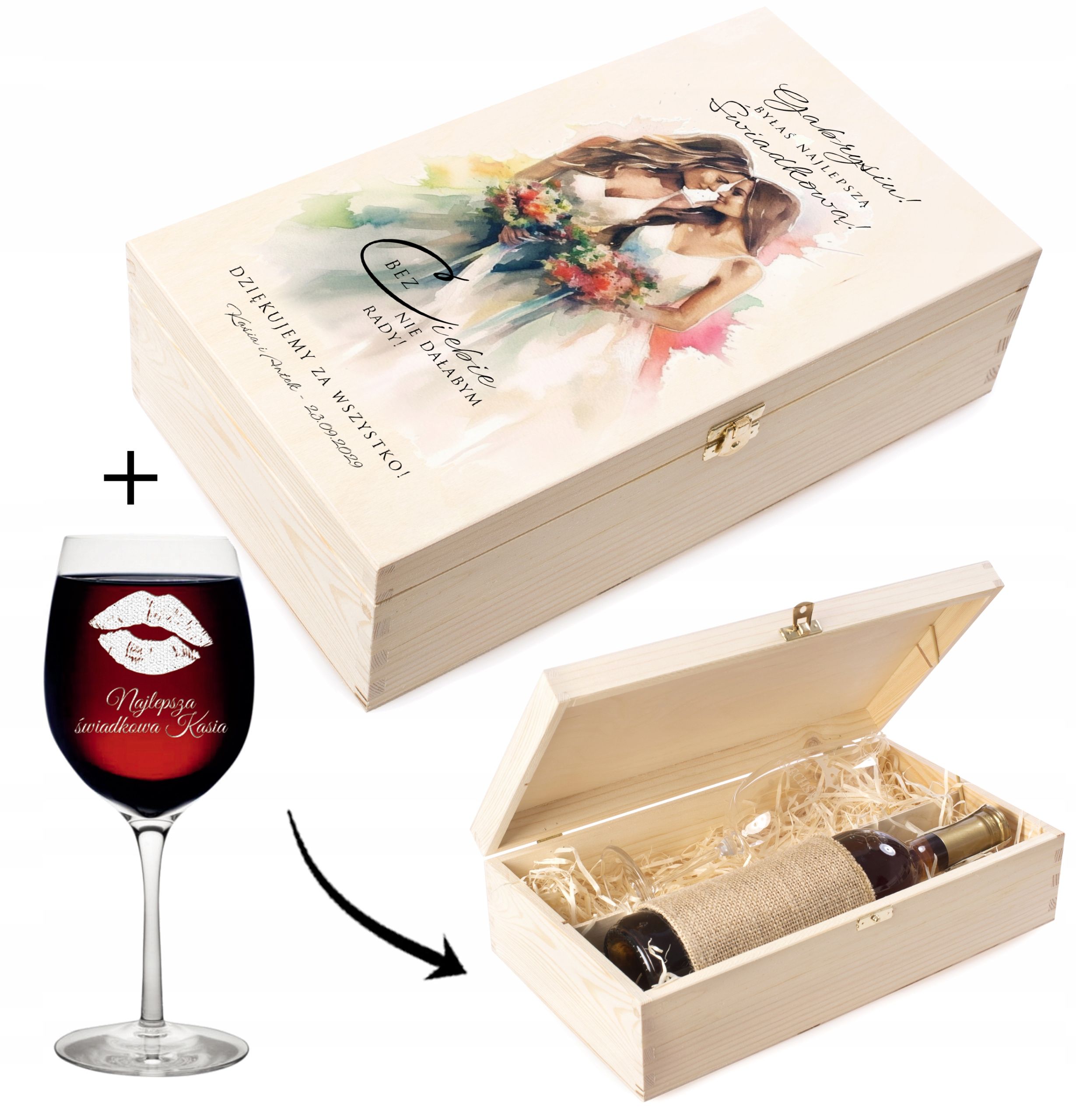  Thanks witnesses gift set box for alcohol + cup