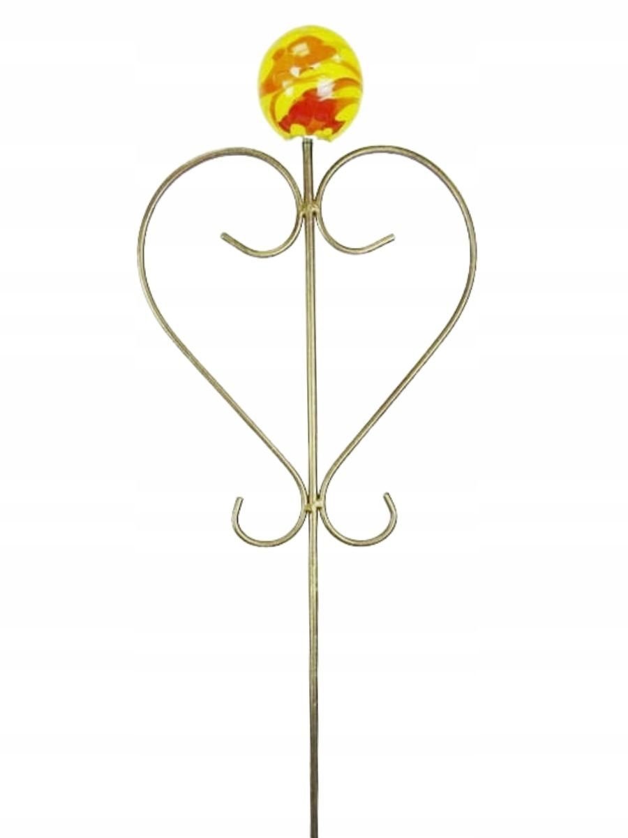  Plant support heart - large, effect golden rusty | polish product