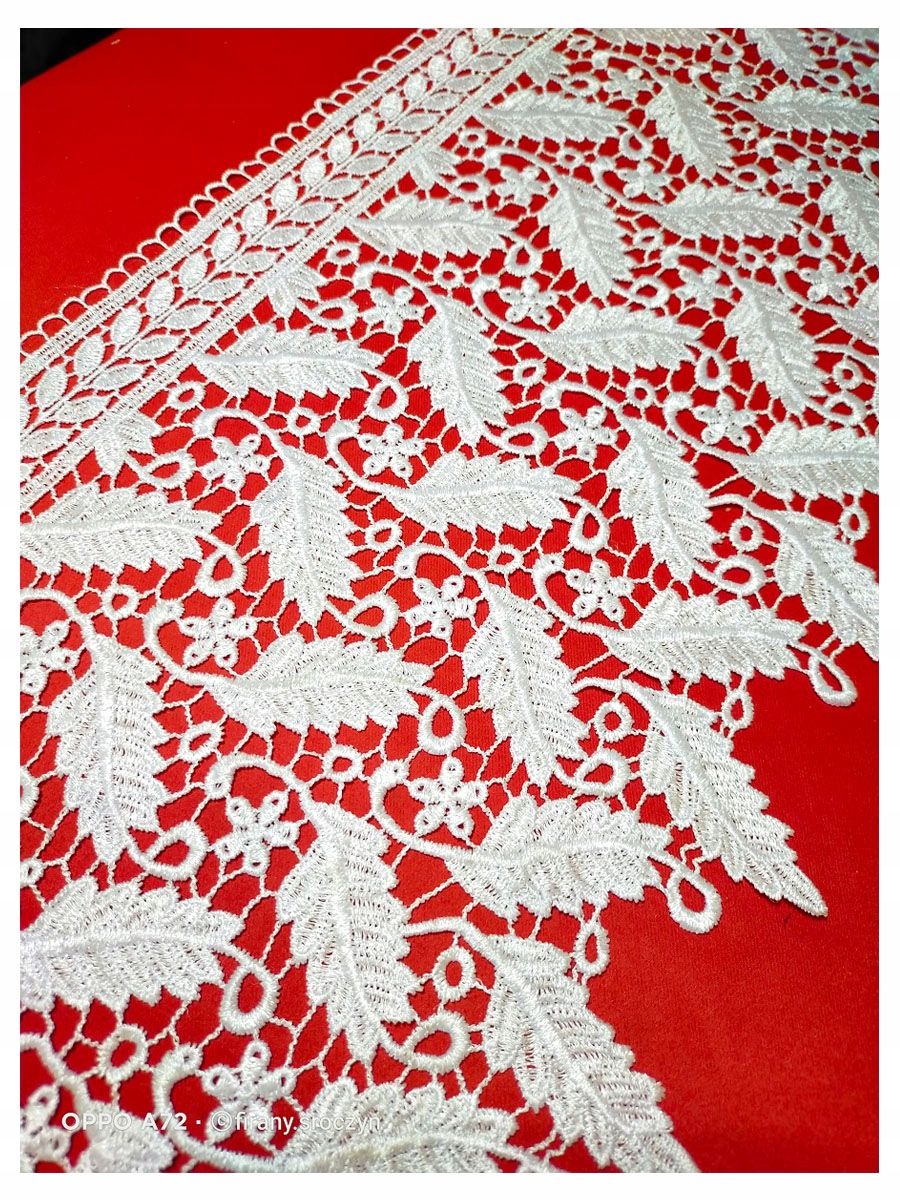 Gipiūras nėriniai baltas 30 cm raštas 6088
