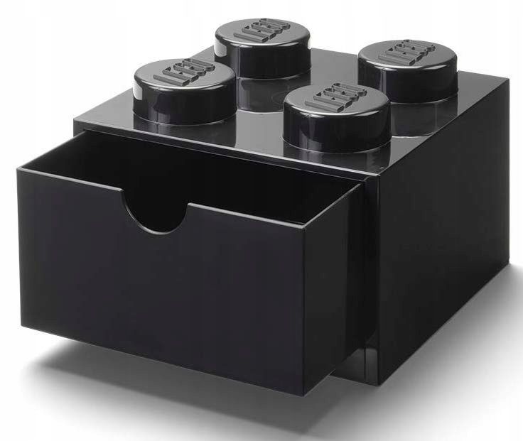  Lego dėtuvė kaladėlė 4 stalčius juodas rašomajam stalui