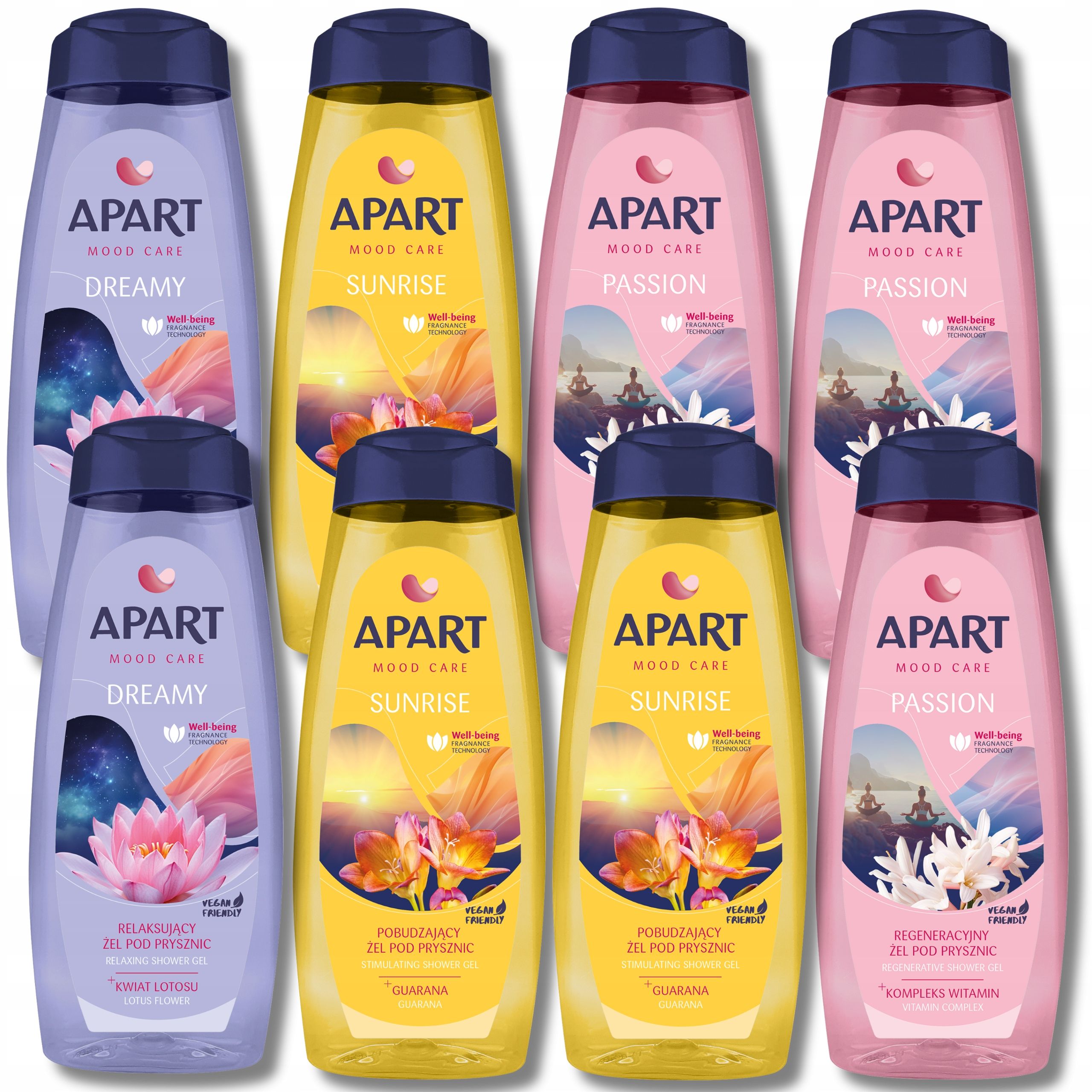  Apart sprchový gel ženský vyživování relaxační stimulující 5x 500ml