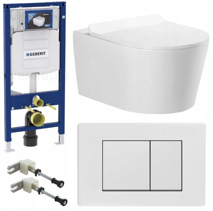  Wc rāmja komplekts geberit + atslēga + tualetes pods melns matēts + dēlis w/o+fresh