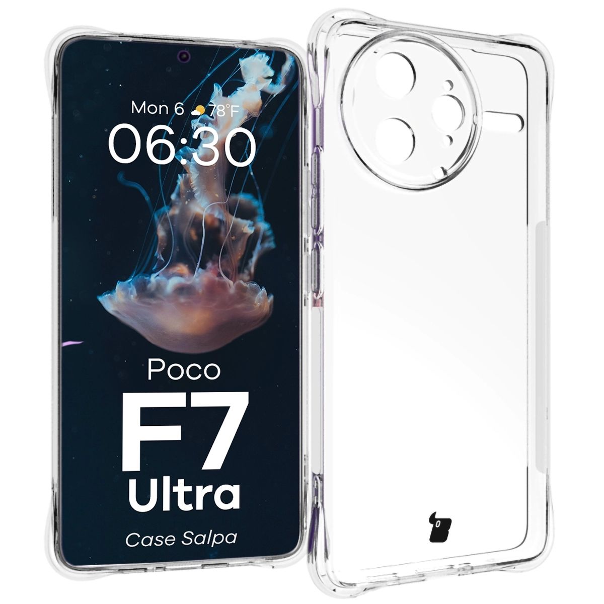  Case + 2x tempered glass bizon - xiaomi poco f7 very glass set