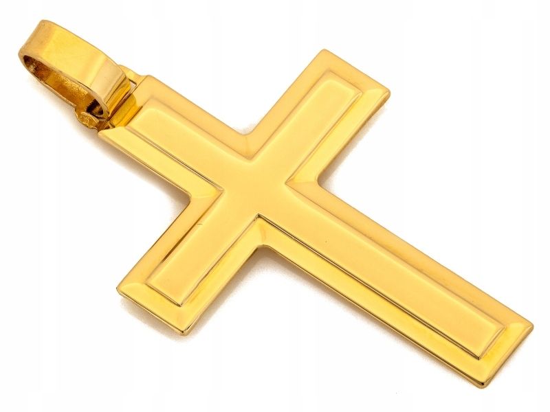  Prívesok elegantný zlatý 585 14k kríž bez kameňov váhy 1.48g za darček