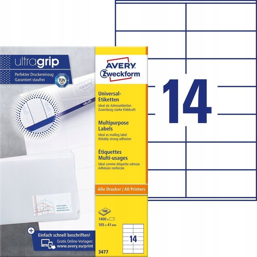  Avery etiketės nominali sidabras 25,4x10mm 6008