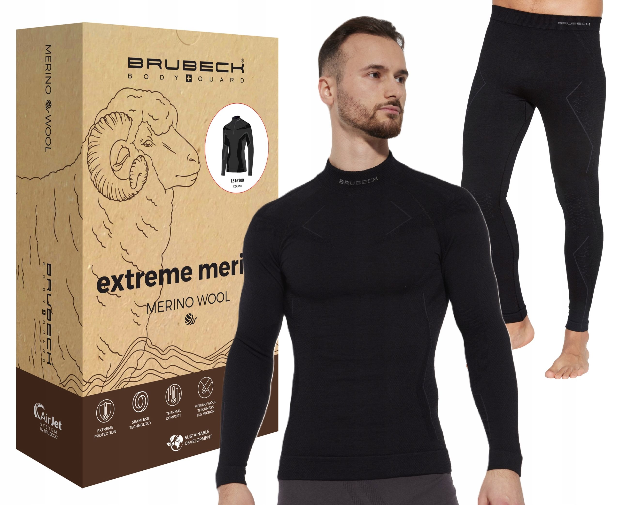  Mega warme thermounterwäsche brubeck extreme merino ls1666m le1352m