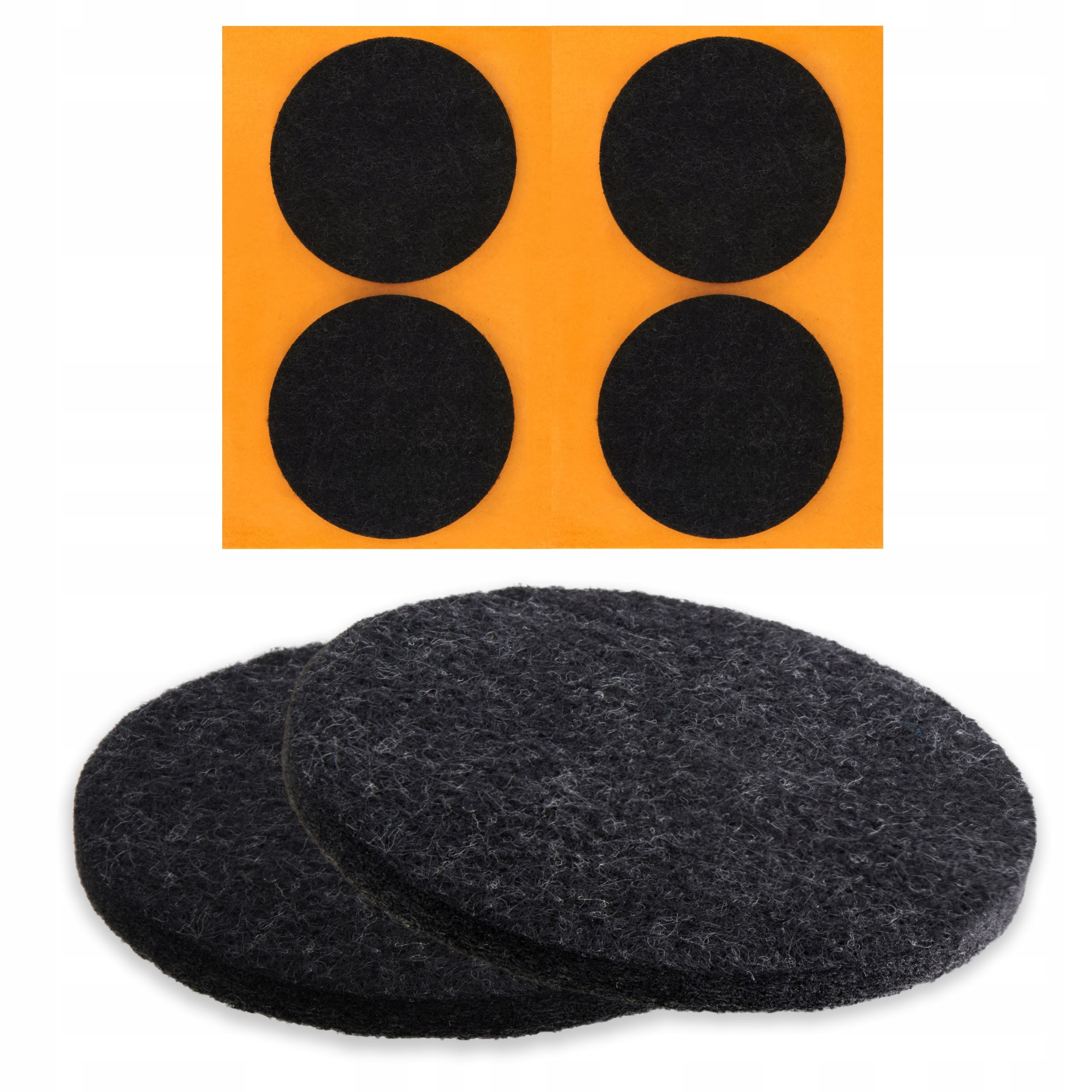  4 x samolepící plsť pro židle nohy nábytek - paluby ochranný fi 70 mm