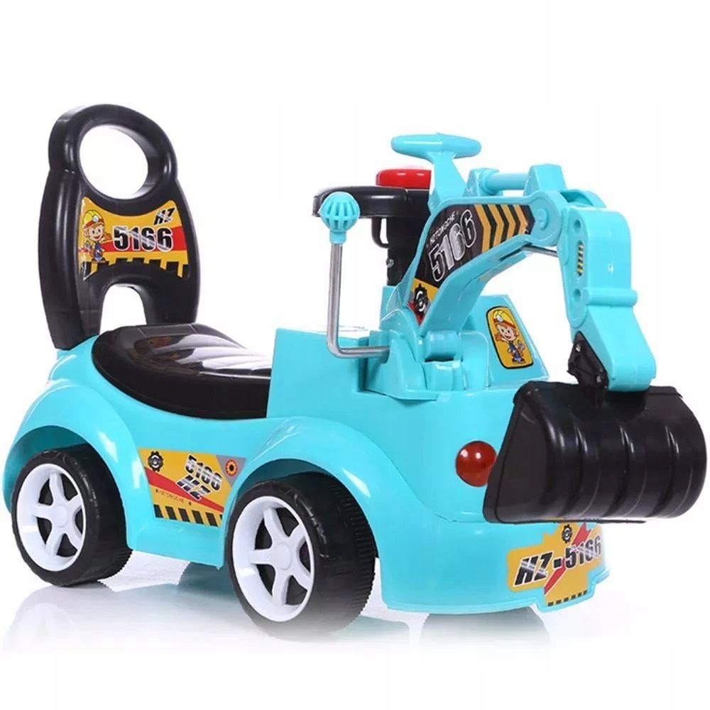  Kickmaschine 2w1pojazd konstruktion + 4 spielzeugautos ausklappbar parkplatz kran ton zh913