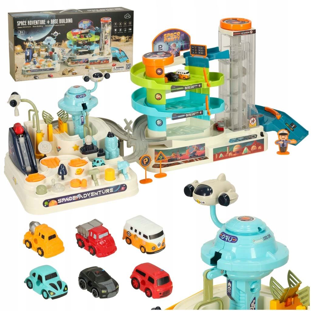  Autostrecke eisbahn garage + 8 autos