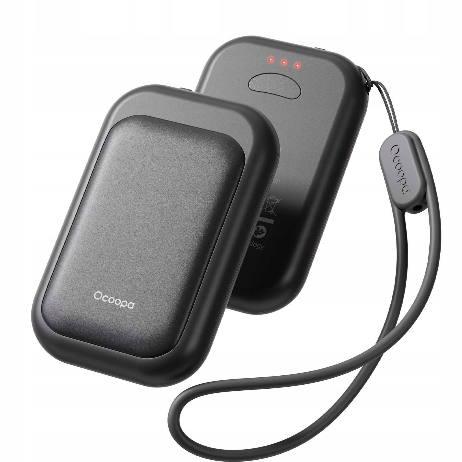  Rankų šildytuvas delnų ocoopa extreme į 2 9h nešiojamas įkroviklis 2x3000 mah 9w ip45