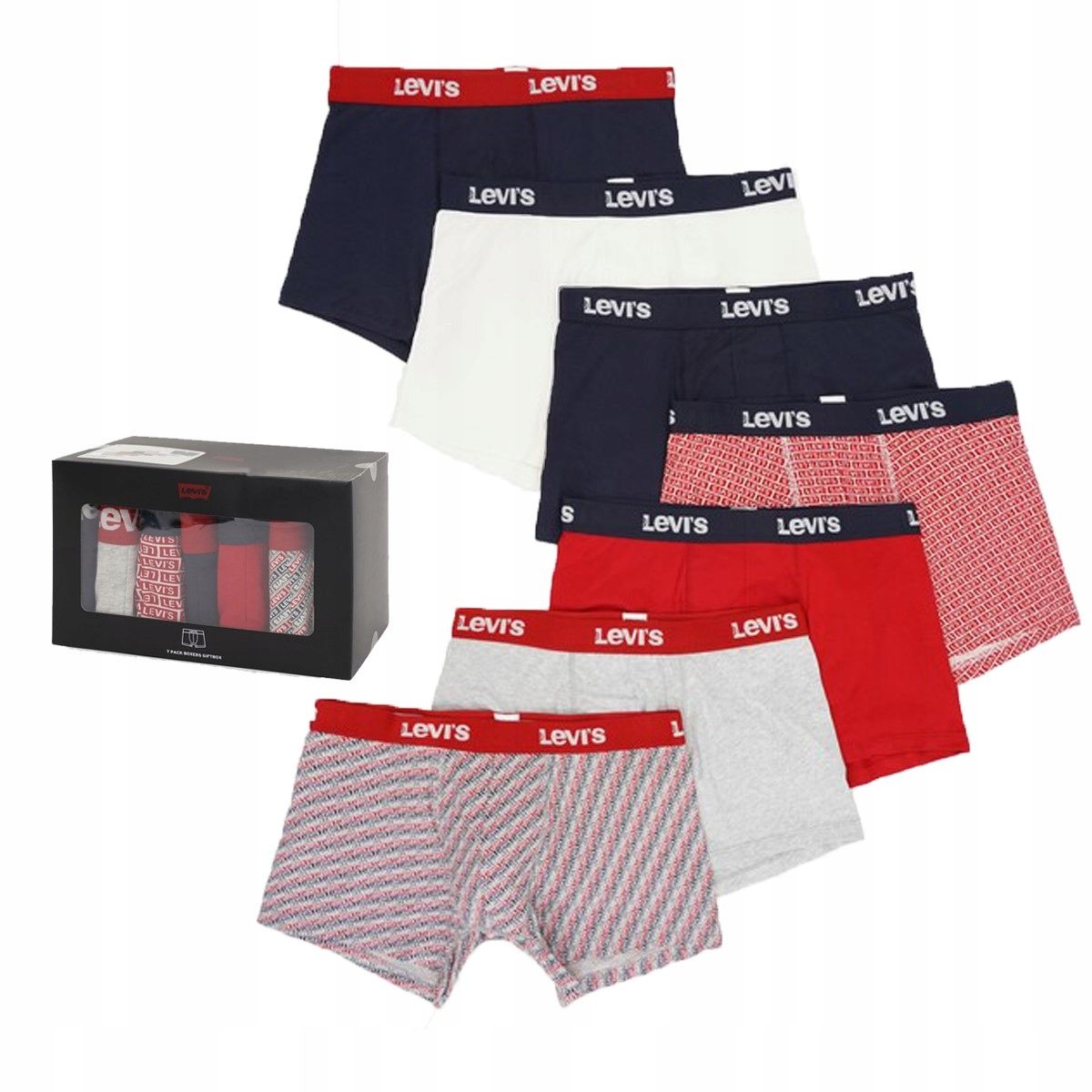  Meeste poksijad levi's boxers 3 tk. r.s must puuvill