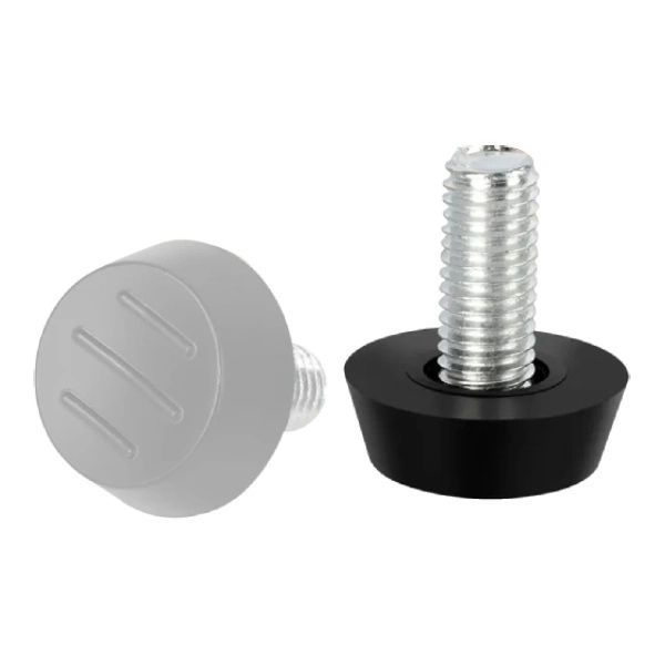  Jalad kummist ümmargune must mööbli jaoks – 25x20x13mm – komplekt 4 arvutid.