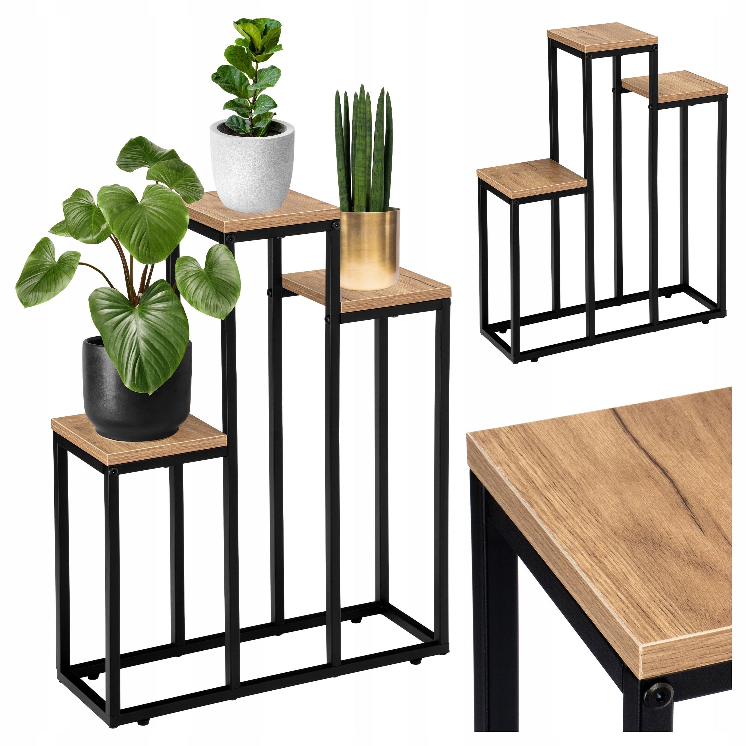  Metal stand for flowers flower stand flowerpots standing shelf with shelves loft style