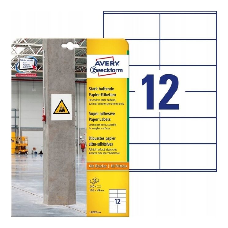 Avery etiketės nominali sidabras 25,4x10mm 6008