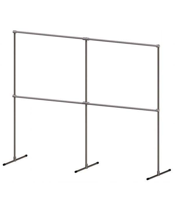  Stand with holder for clothes hangers shelf 2x1,5m
