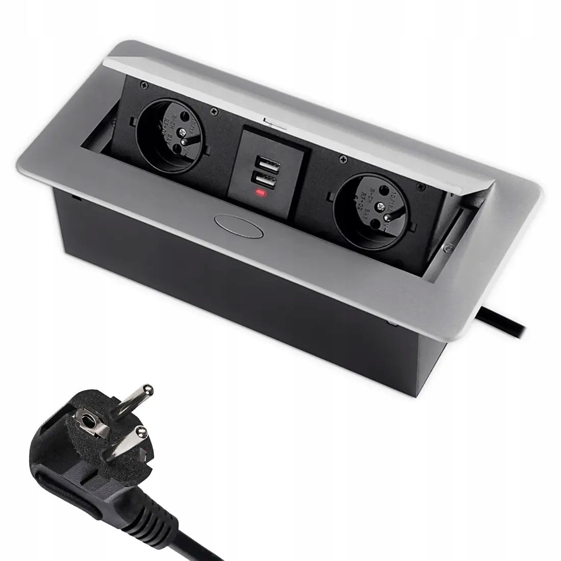  Steckdose auf der tischplatte versteckt zur tischplatte küche raumfahrt zugelassen 2x230v usb