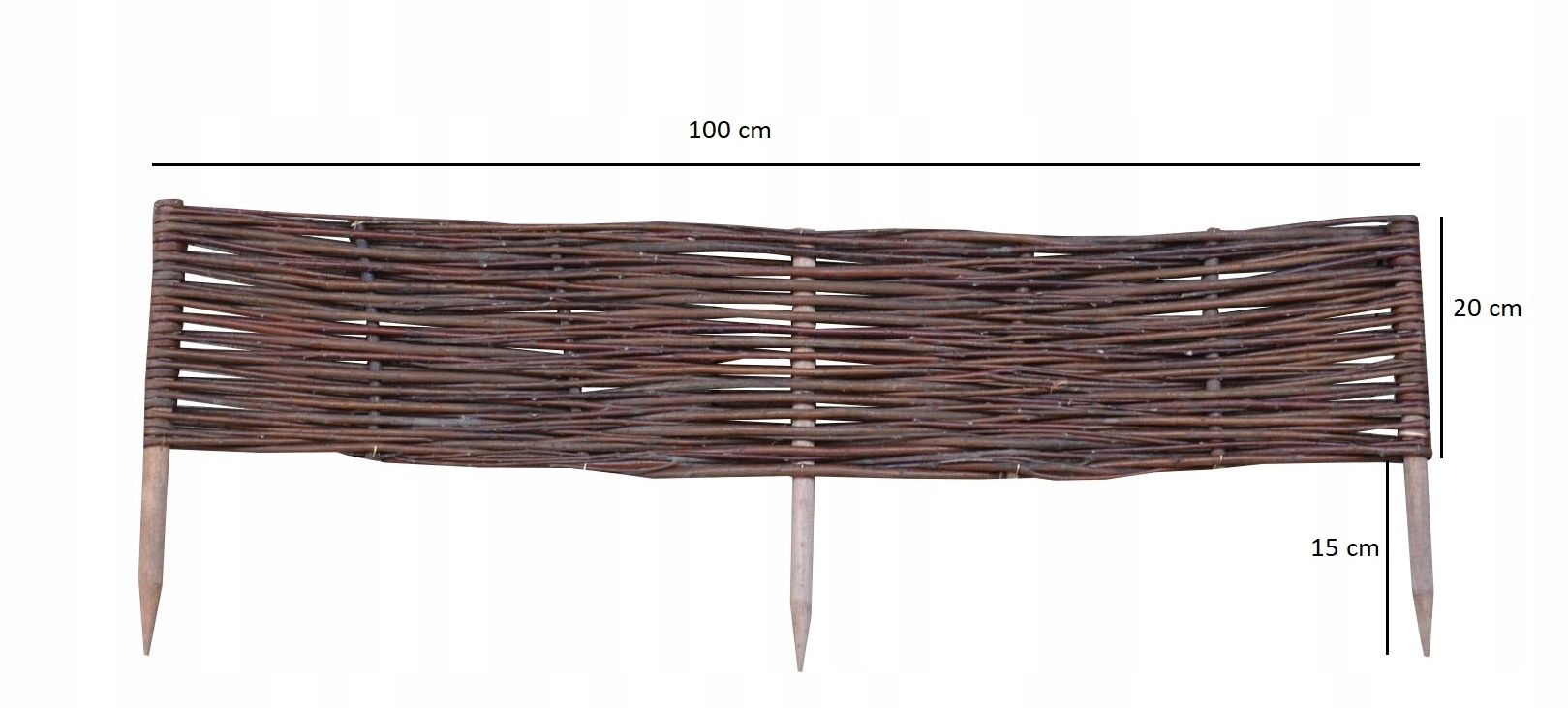  Austa palisāde h10 - l120 žogs pītas