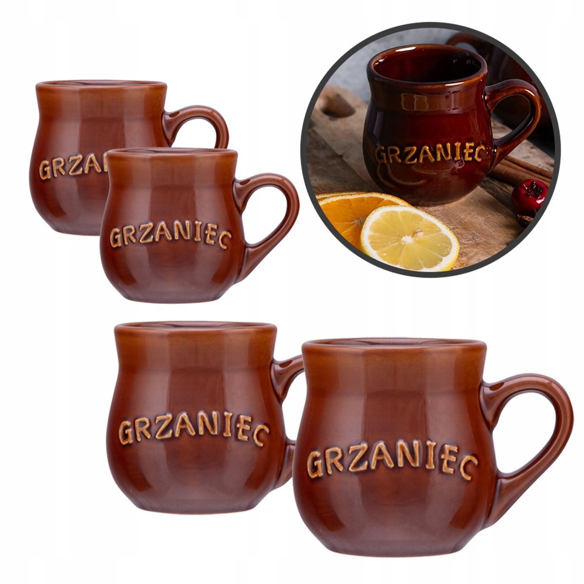  Tassen mit nach gehör für glühwein wein i bier keramik altom design 250 ml 6 pcs.