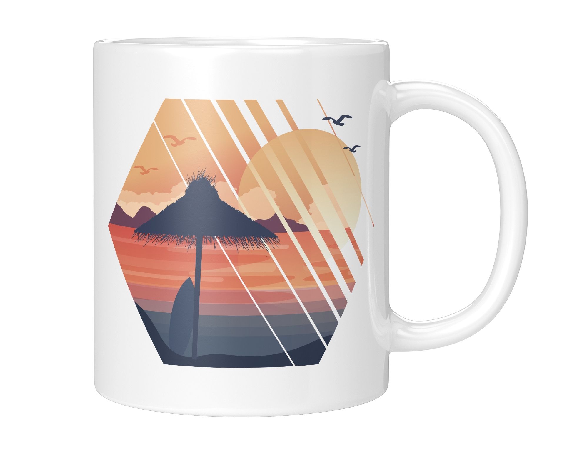  Keramikbecher 330 ml sommer sanduhr