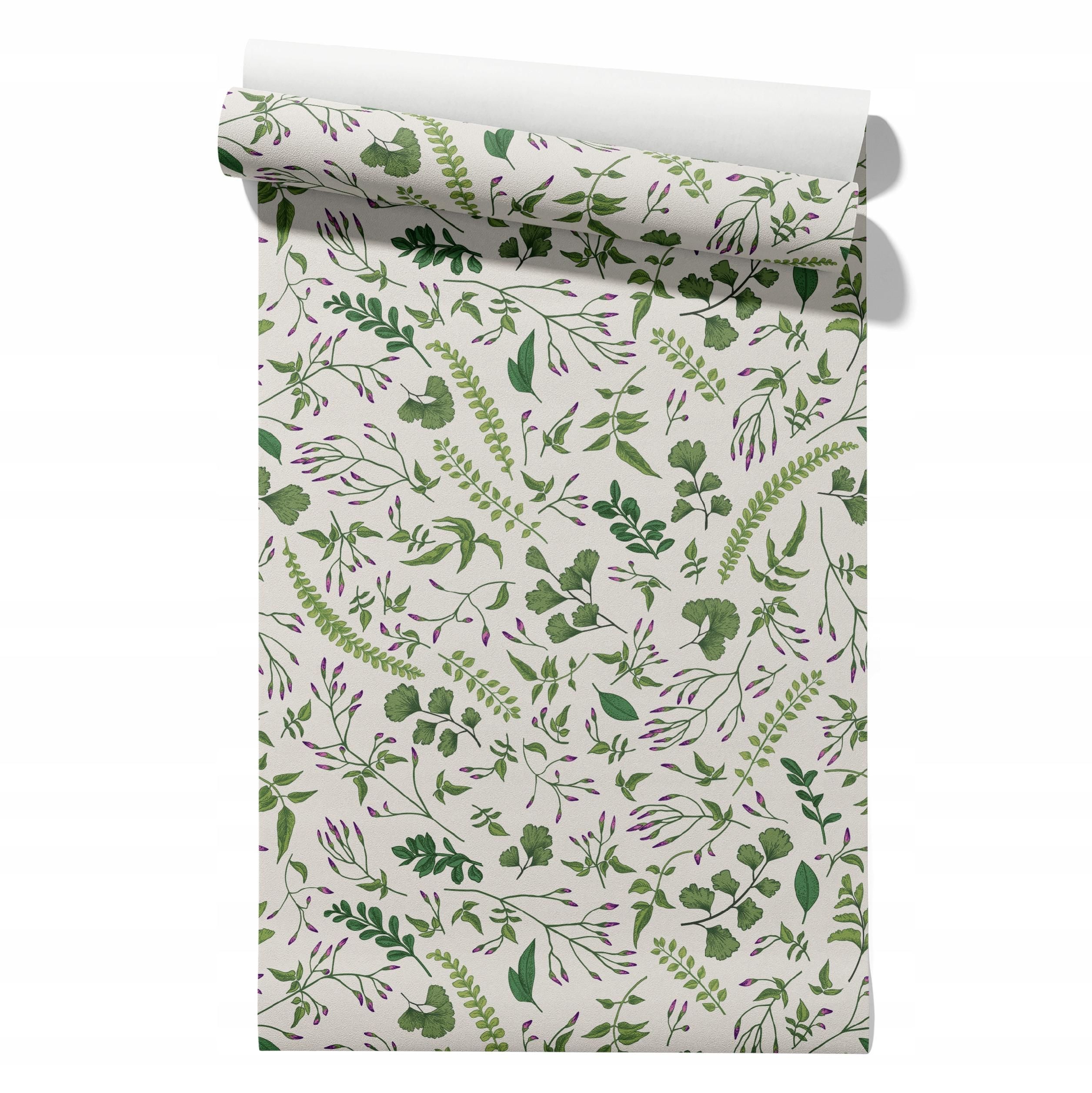  Wallpaper non-woven fabric pastel cherries wallpaper in a roll 50cm x 6,1mb