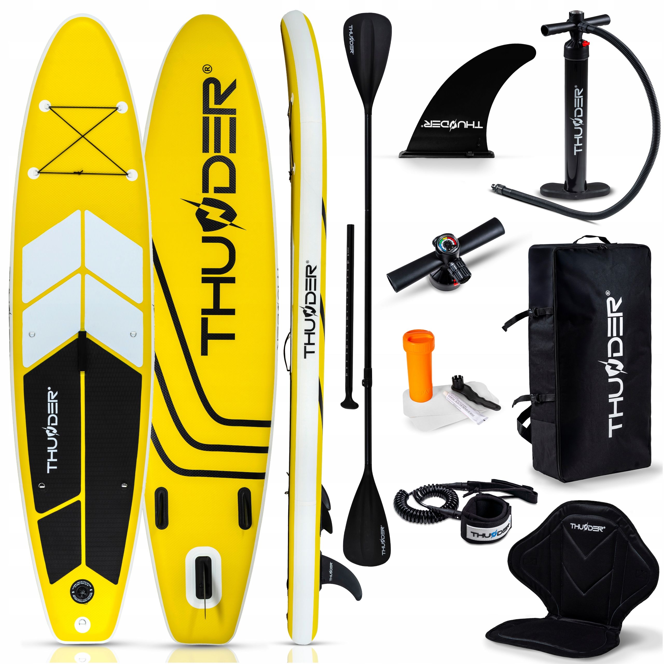  Sup lenta pripučiama plaukimui paddle board 365 cm sėdynė gopro thunder