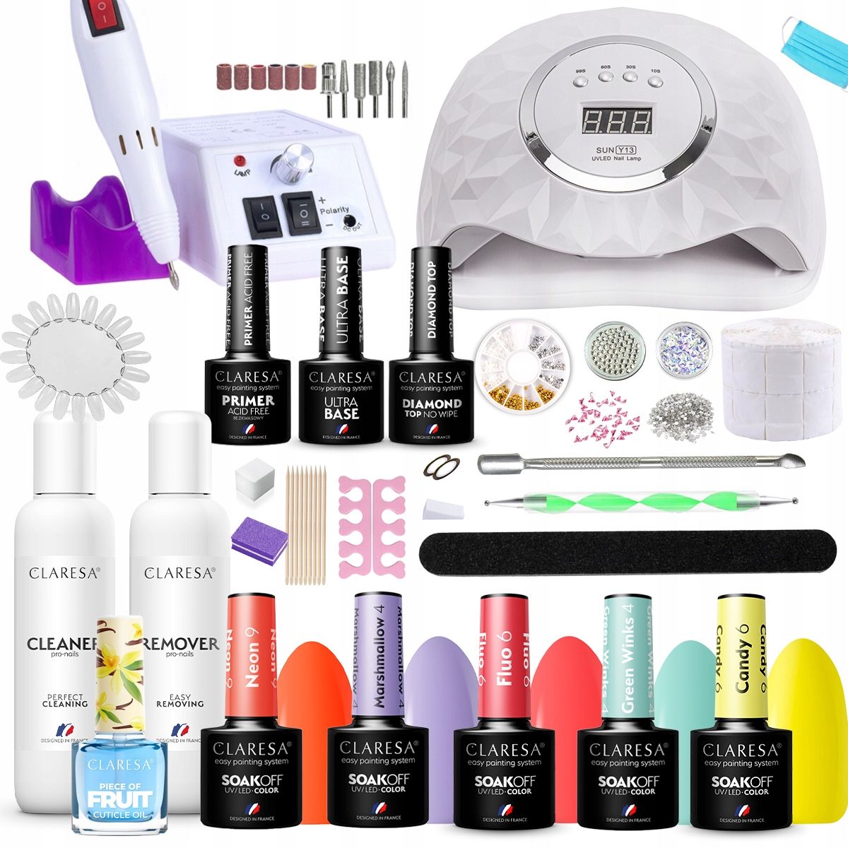  Garnitur hybrid-nagellacke claresa lampe basis top