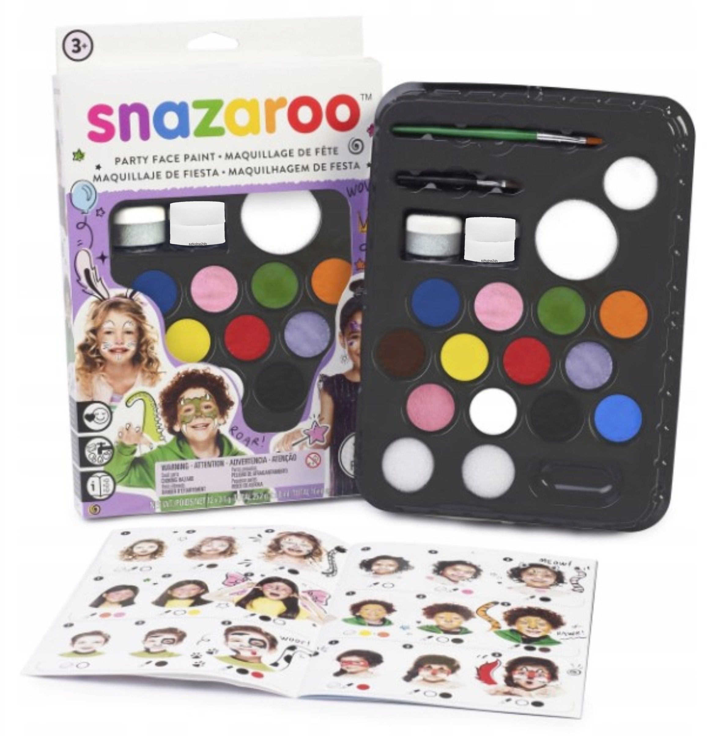  Soubor 8barvy x 18ml malovat pro malování na obličej malovat 1172039 malovat snazaroo
