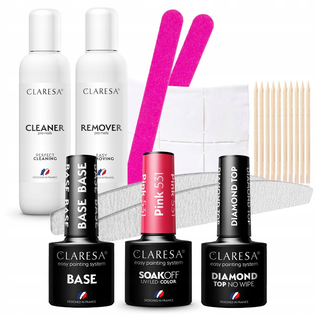  Garnitur hybrid-nagellacke claresa lampe basis top