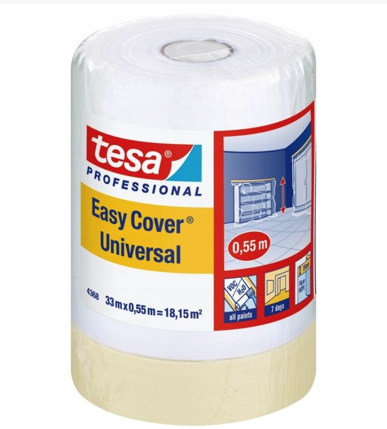  Aizsargplēve tesa 04368-00009-03 ar lenti glezna 140cm 33 metri