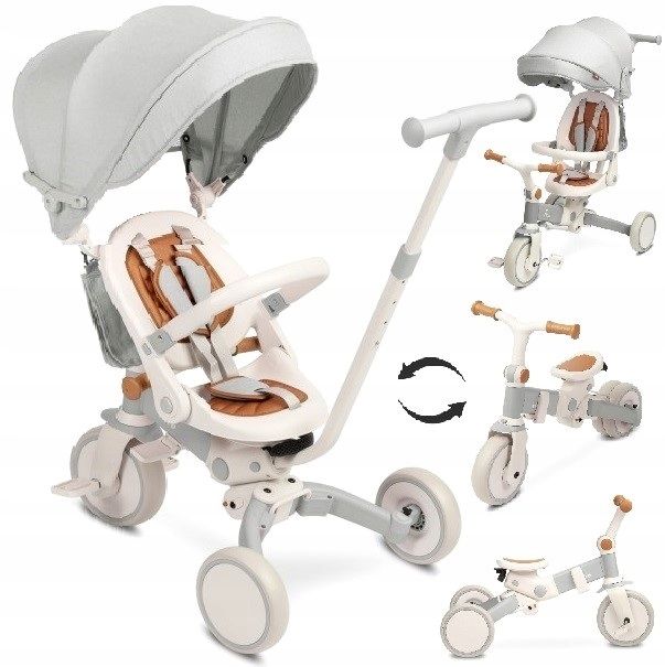  Säbel dreirad 3in1 led-licht drehbar 360 reg rückenlehne 22 kg beige