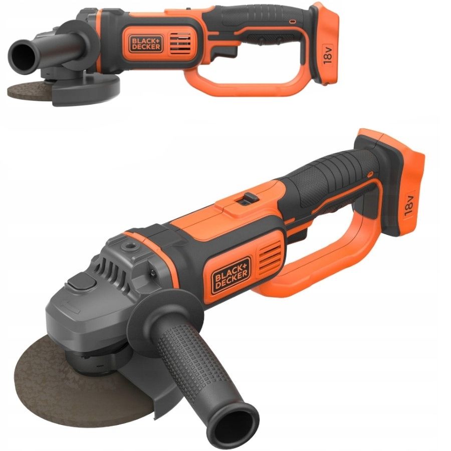  Black decker kampinis šlifuoklis bcg6l8n 115mm 18v body 3 diskai + krepšys