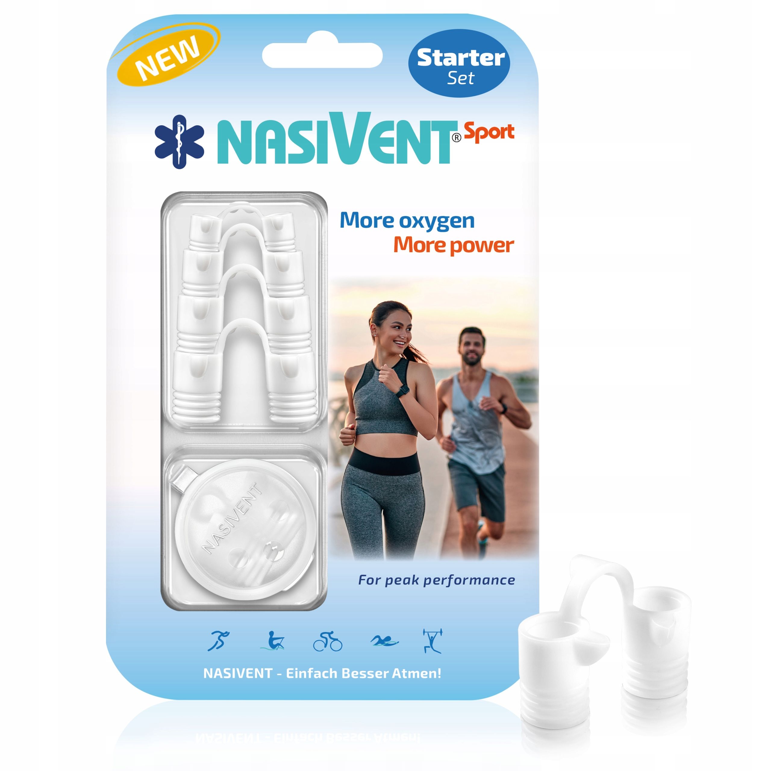  Nasivent sport - diffuser nasal - better breathing through nos (2x size xl - white)