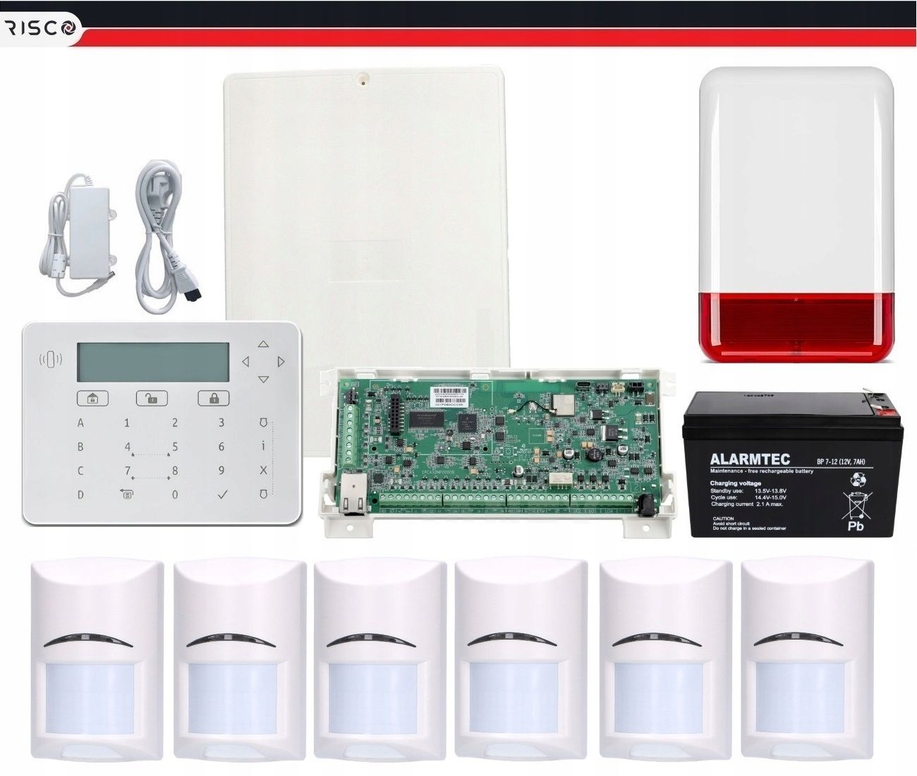  Wireless system alarm lightsys + risco wifi set 7 pir house company