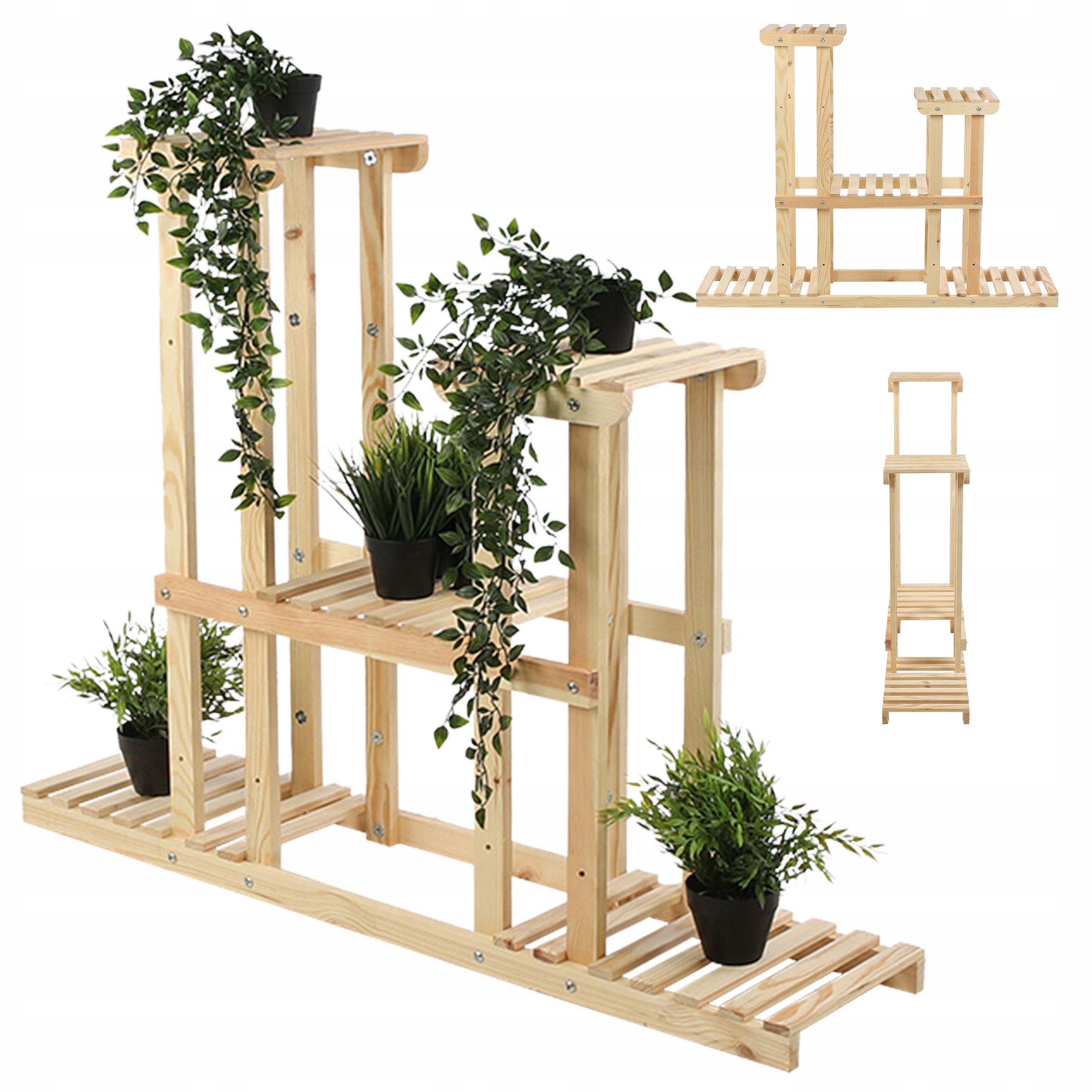  Wooden flower stand flower stand shelf for pots big durable eco