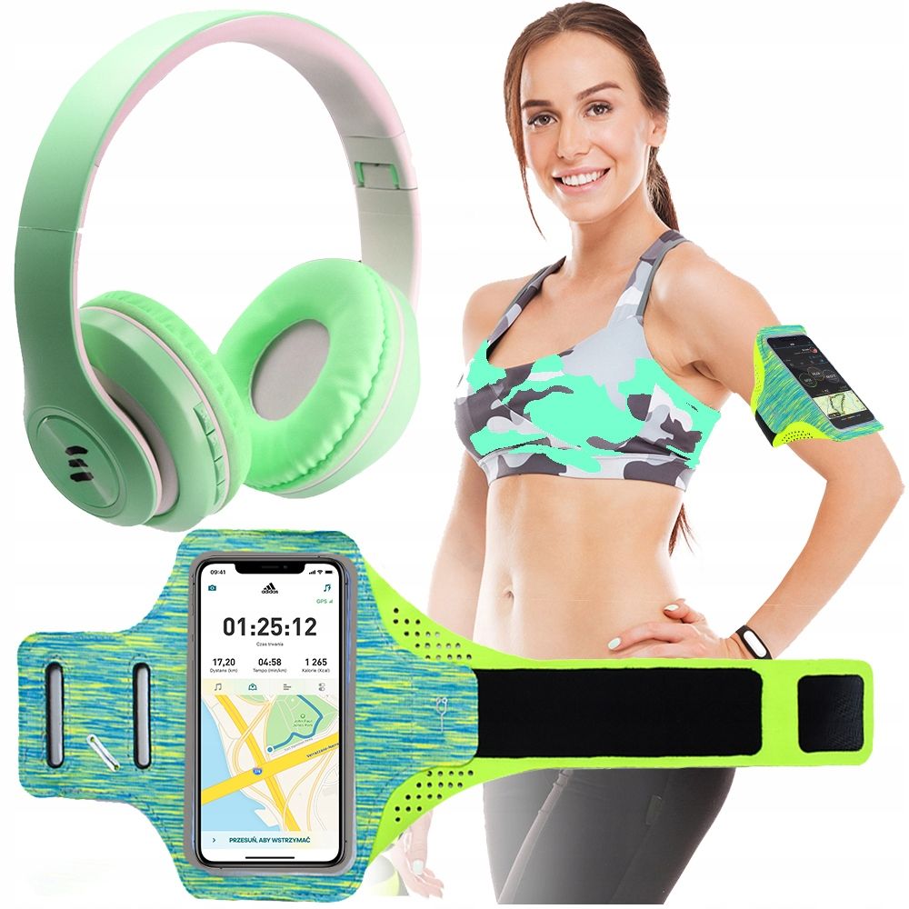  Sluchátka na běhání bezdrátový bt 5.0 s mikrofonem rádium + armband