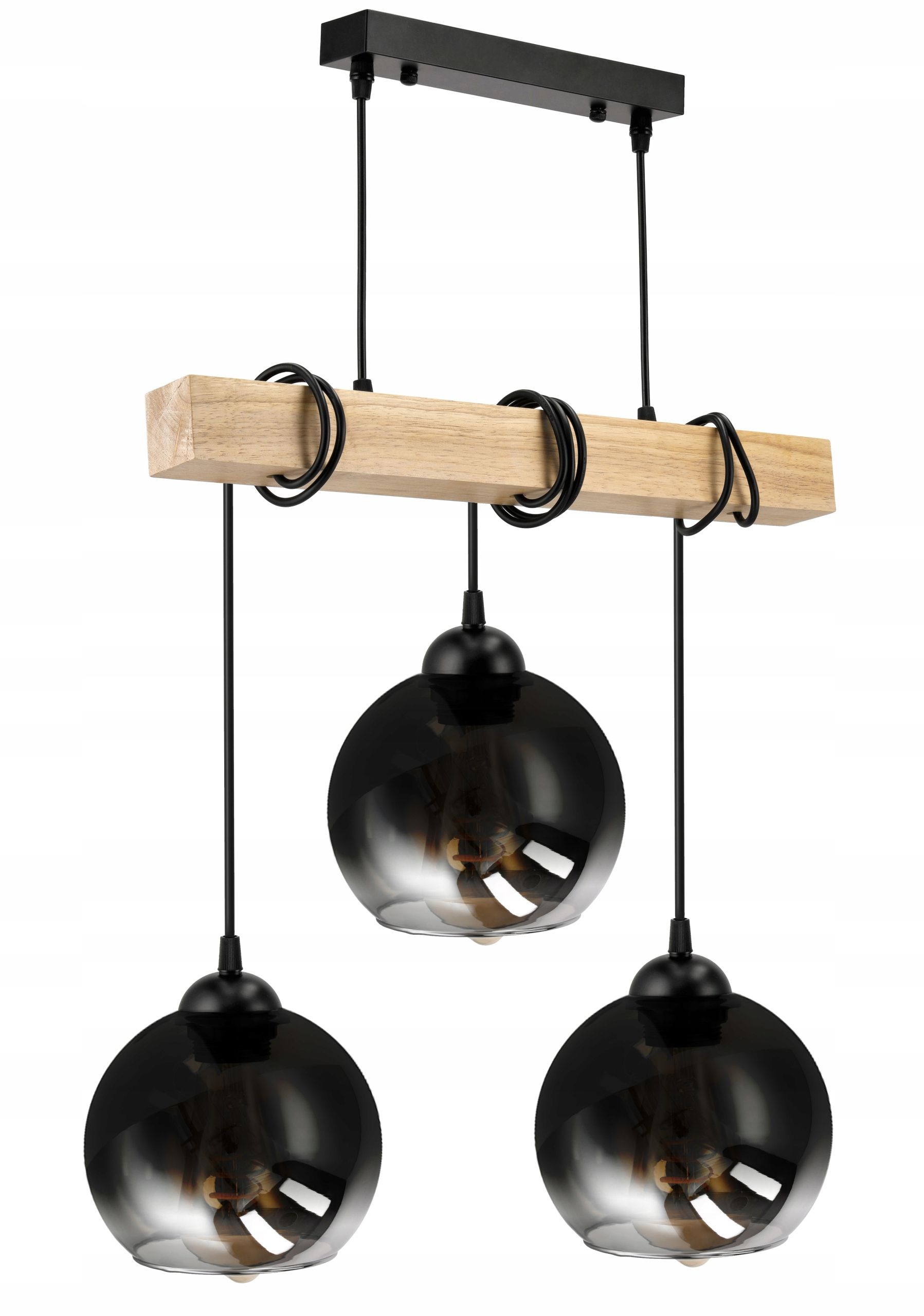  Stropné svietidlo visiace led drevený biala 3xe27 lampa amber jantár