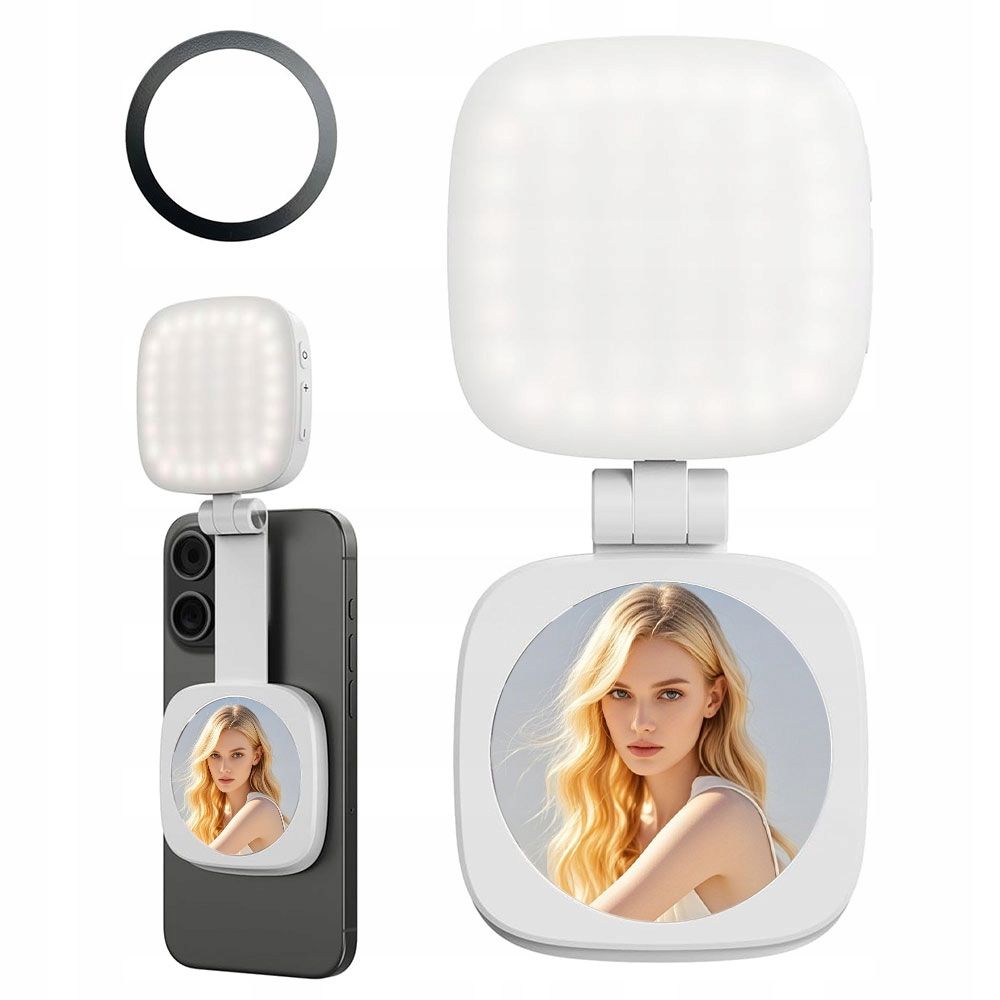  Led lampa + zrcadlo s magnetem pro telefon magsafe fotografie selfie vlog c140