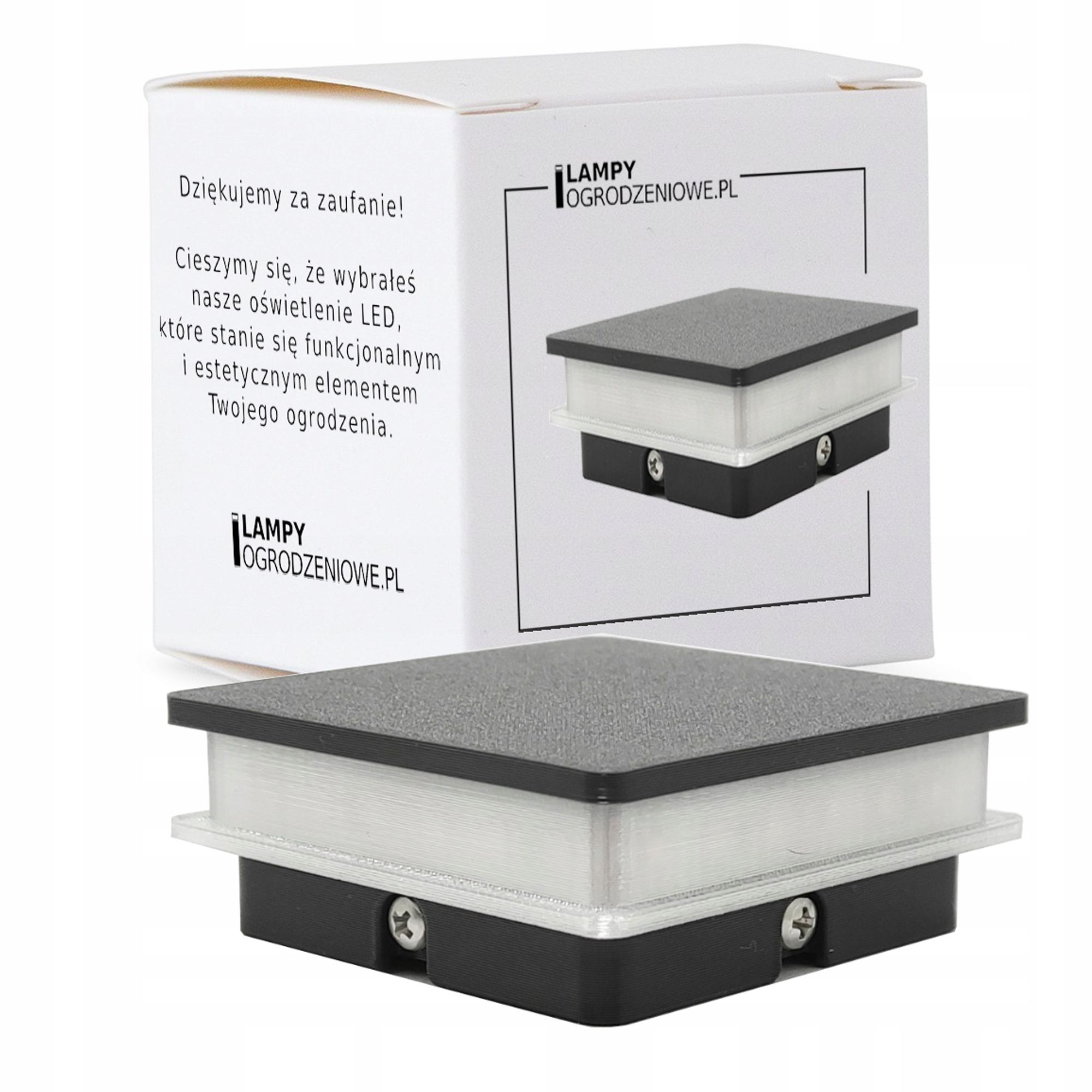  Led lampa plotový stĺpik 100x100mm luna 12v antracitovej farby