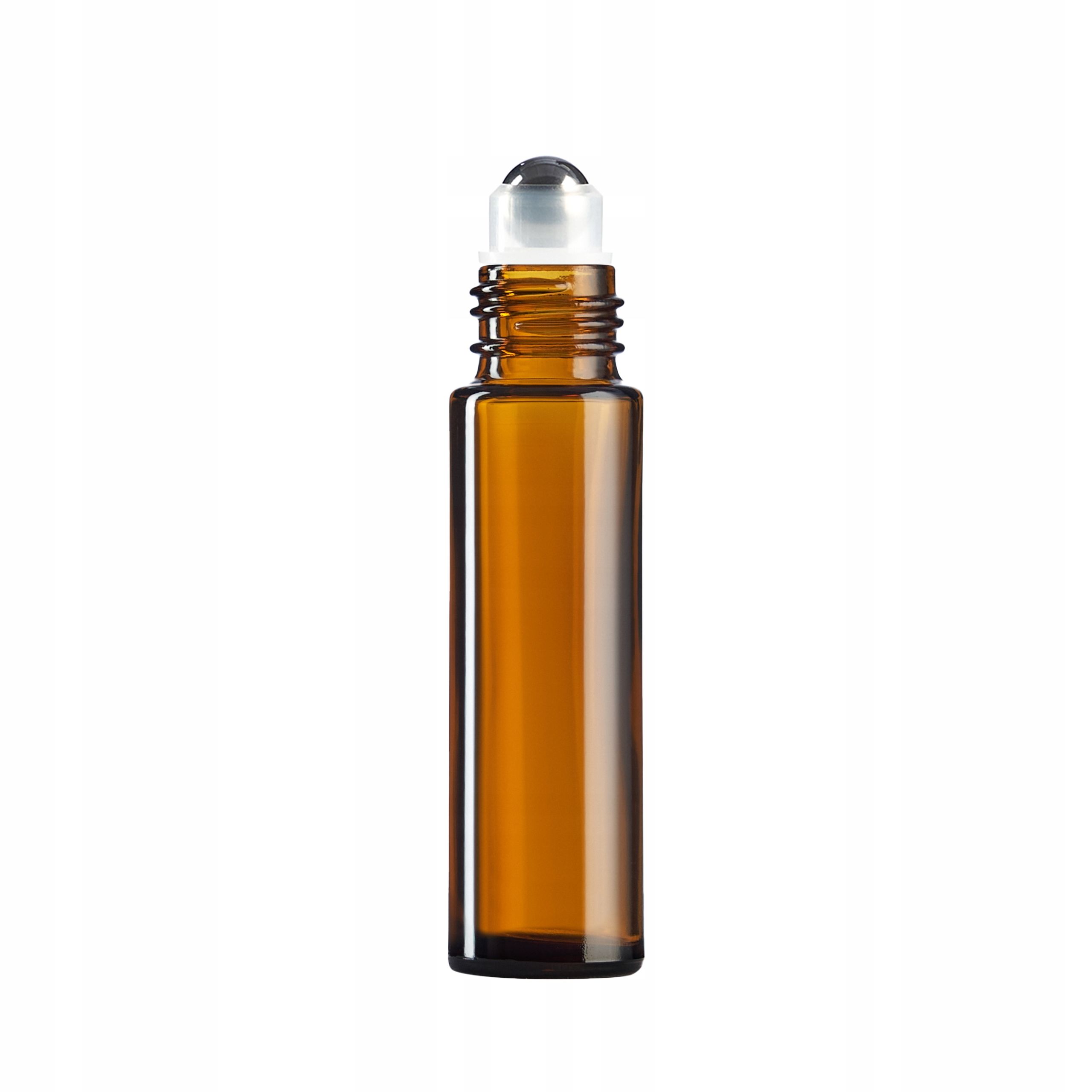  Skleněná láhev 10 ml hnědé barvy s roll-on s ořechem černá barva x10