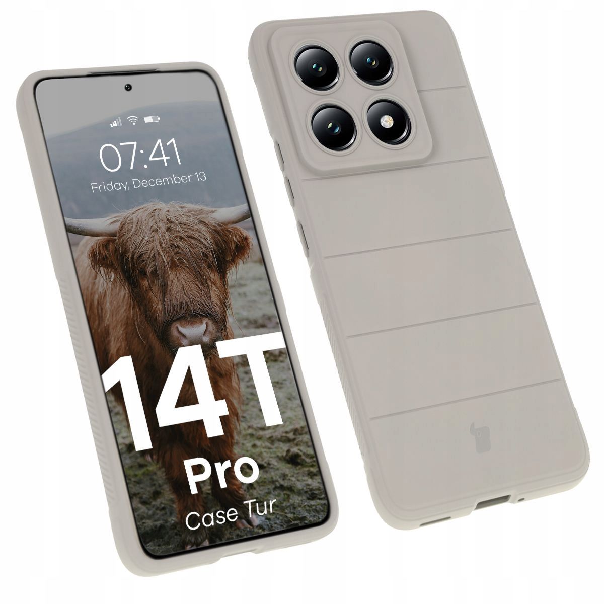  Fall bizon in xiaomi 14t pro, beständig zurück, körper tpu, dauerhaft, cover