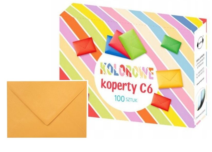  Ümbrikud värvus oranž värv c6 10 arvutid. komplekt 162x114 mm pol-mak