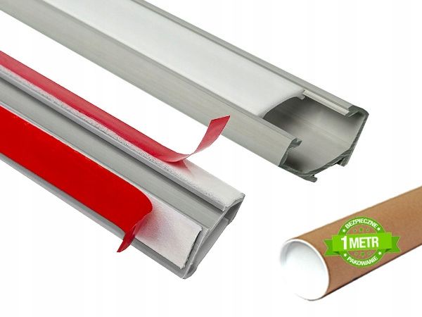  Juostos profilis led gilus pilka + gaubtas 1m