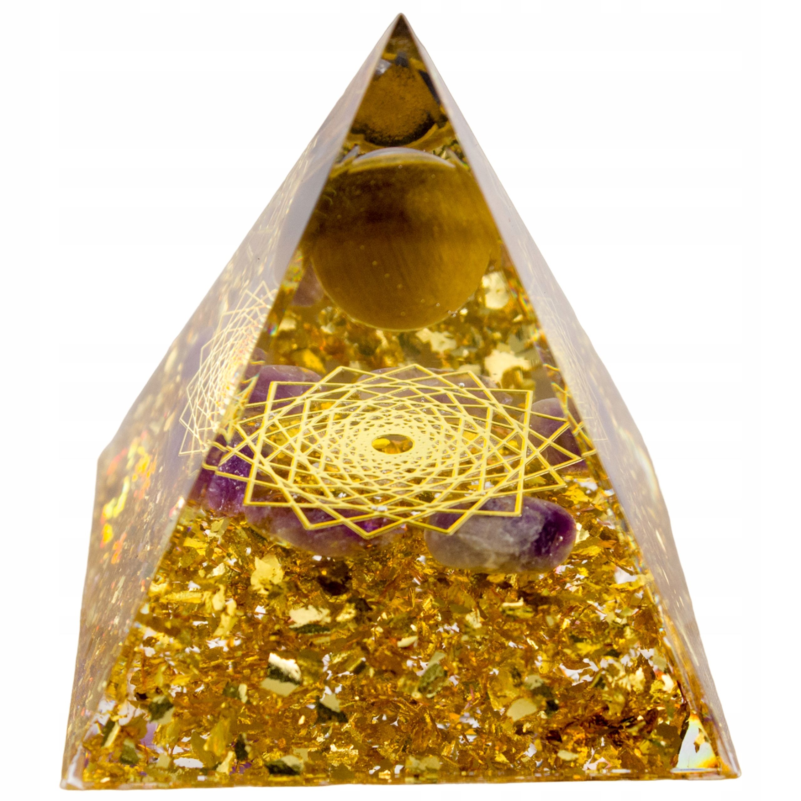  Pyramide orgonit amethyst lazuryt oliwin tigerauge feng shui chakren 5cm