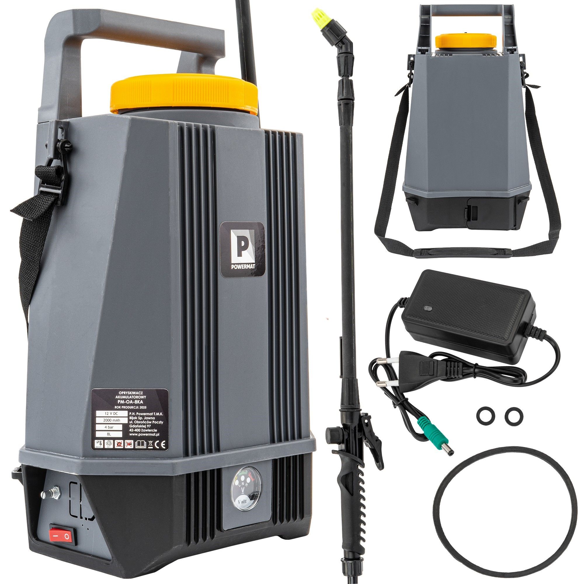  Cordless sprayer backpack type pressure li-ion 20l set 9 nozzles